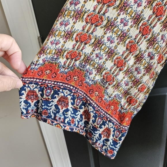 Altar'd State Womens Boho Bell Sleeve Mini Dress Sz Small - Picture 6 of 13